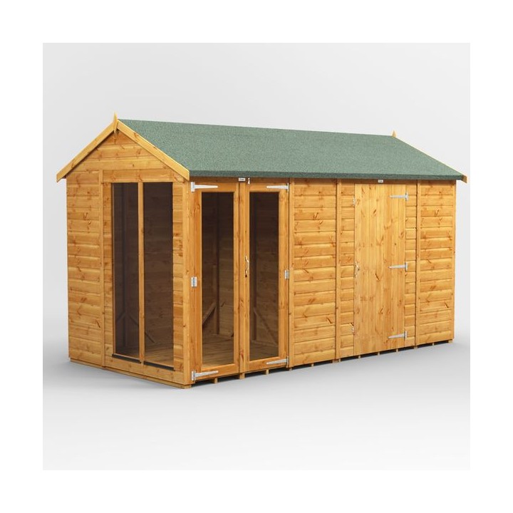 12 x 6 Power Apex Summerhouse With 6ft Side Store