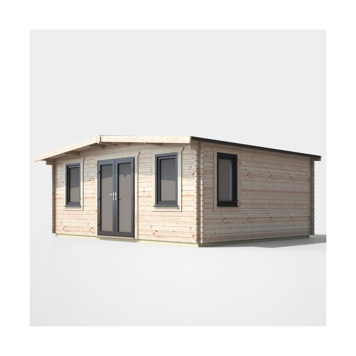 16 x 18 Power Chalet Log Cabin Centre Door