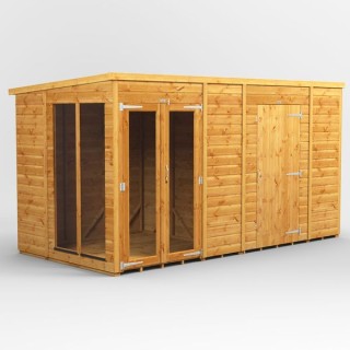 12 x 6 Power Pent Summerhouse With 6ft Side Store