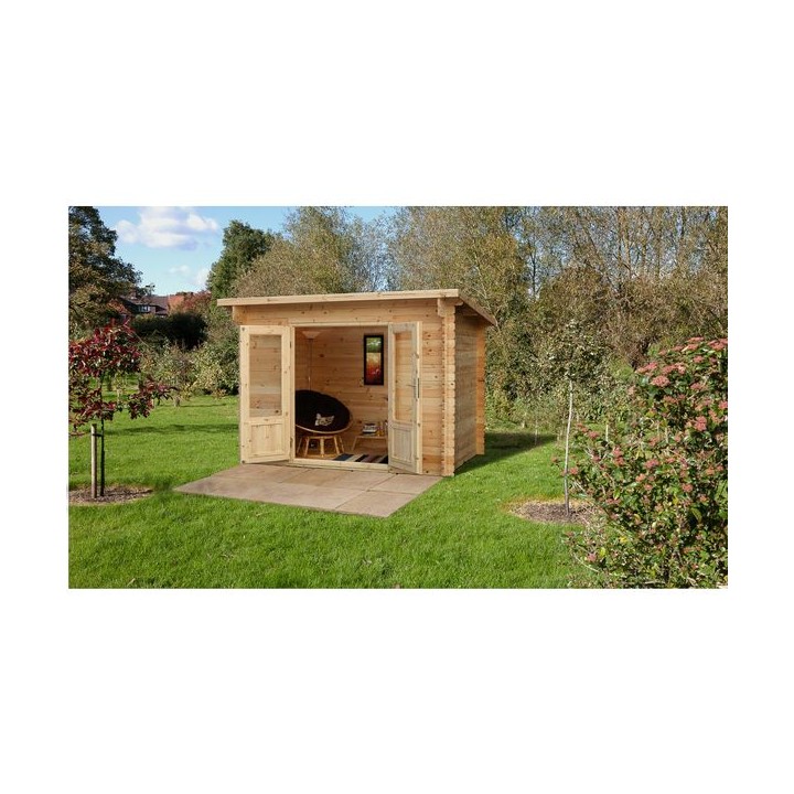 Forest Garden 3 x 2m Harwood Log Cabin No Underlay
