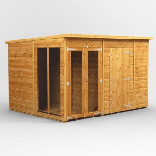 10 x 8 Power Pent Summerhouse With 6ft Side Store