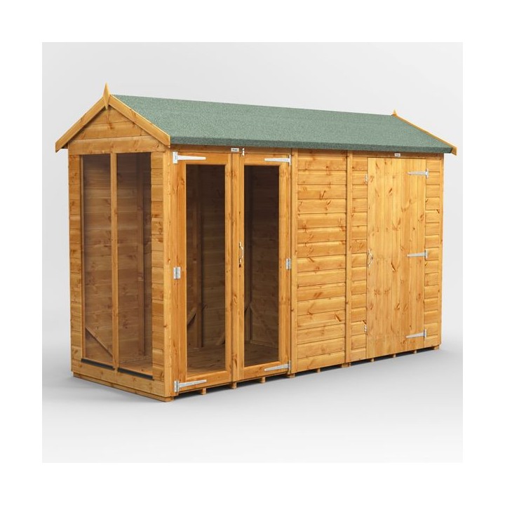 10 x 4 Power Apex Summerhouse With 4ft Side Store
