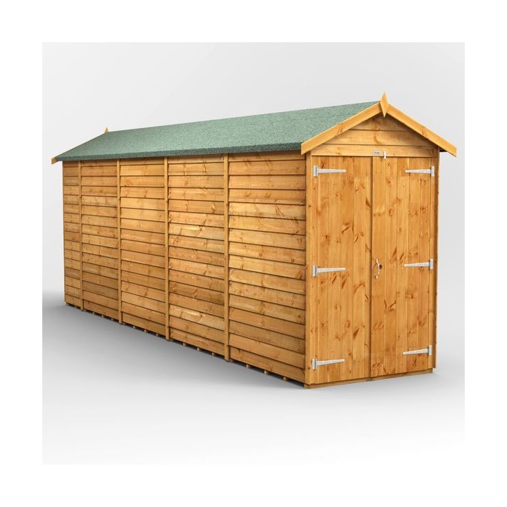 18 x 4 Power Overlap Apex Double Doors No Windows