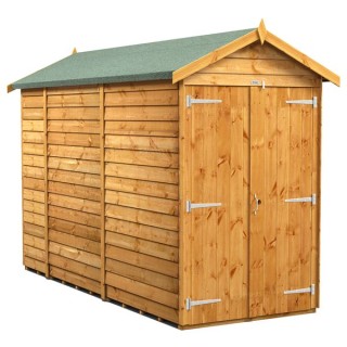 10 x 4 Power Overlap Apex Double Doors No Windows