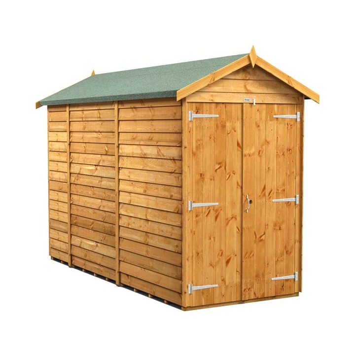 10 x 4 Power Overlap Apex Double Doors No Windows