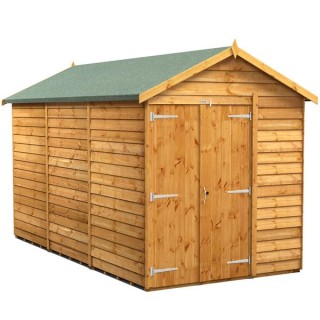 12 x 6 Power Overlap Apex Double Doors No Windows