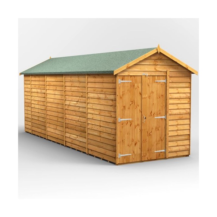 18 x 6 Power Overlap Apex Double Doors No Windows