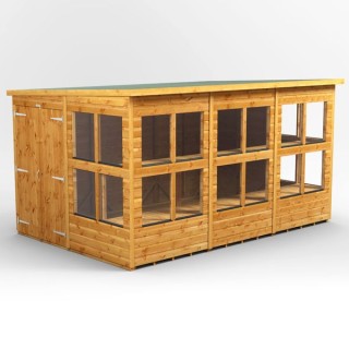 12 x 8 Power Pent Double Door Potting Shed