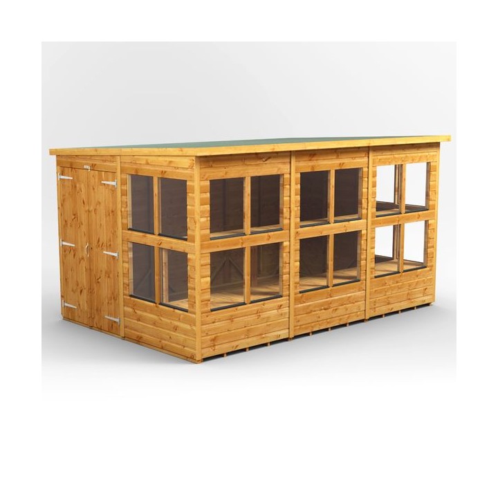 12 x 8 Power Pent Double Door Potting Shed