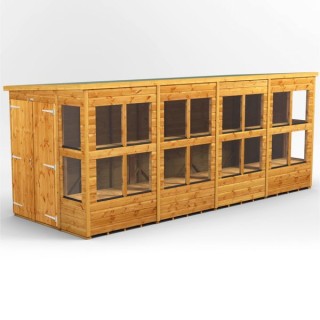 16 x 6 Power Pent Double Door Potting Shed