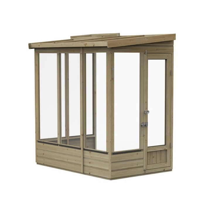 6 x 4 Wallscape LEAN-TO Greenhouse Solid Back Forest Garden