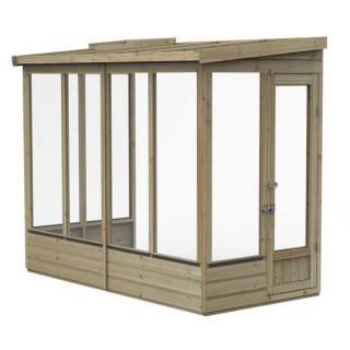8 x 4 Wallscape LEAN-TO Greenhouse Solid Back