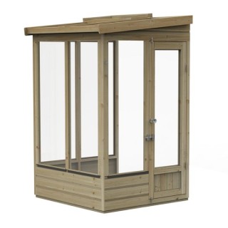 4 x 4 Wallscape LEAN-TO Greenhouse Solid Back