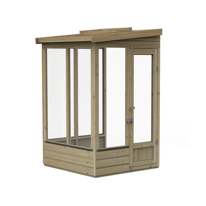 4 x 4 Wallscape LEAN-TO Greenhouse Solid Back