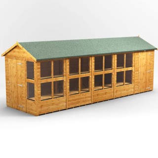 20 x 6 Power Apex Potting Shed With 4ft Side Store