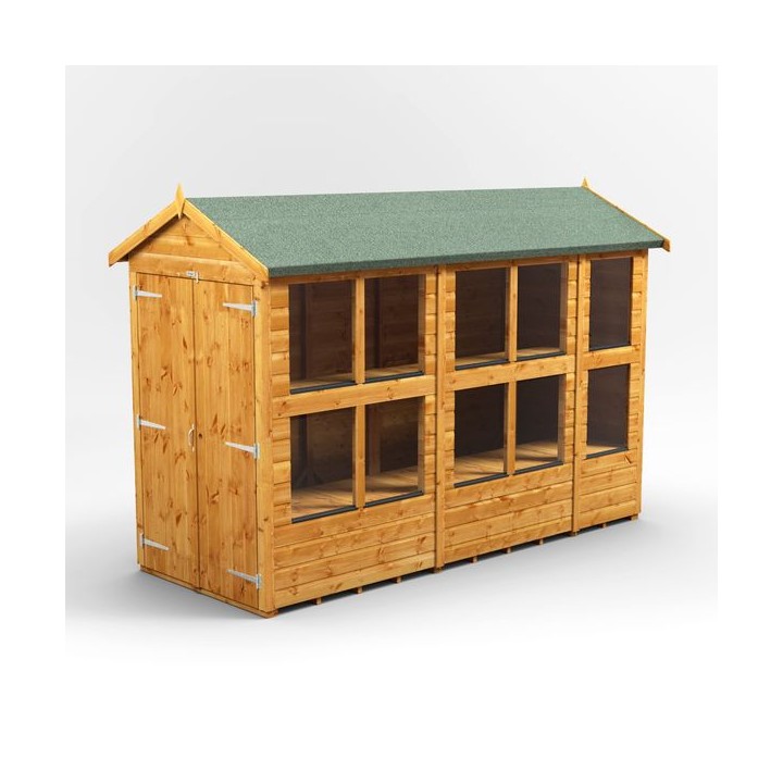 10 x 4 Power Apex Double Door Potting Shed
