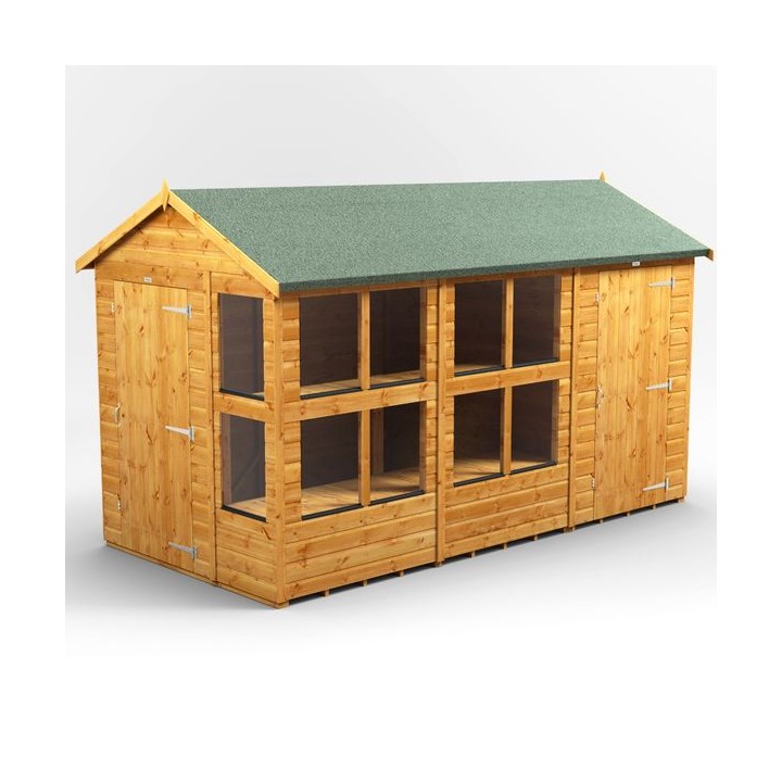 12 x 6 Power Apex Potting Shed With 4ft Side Store