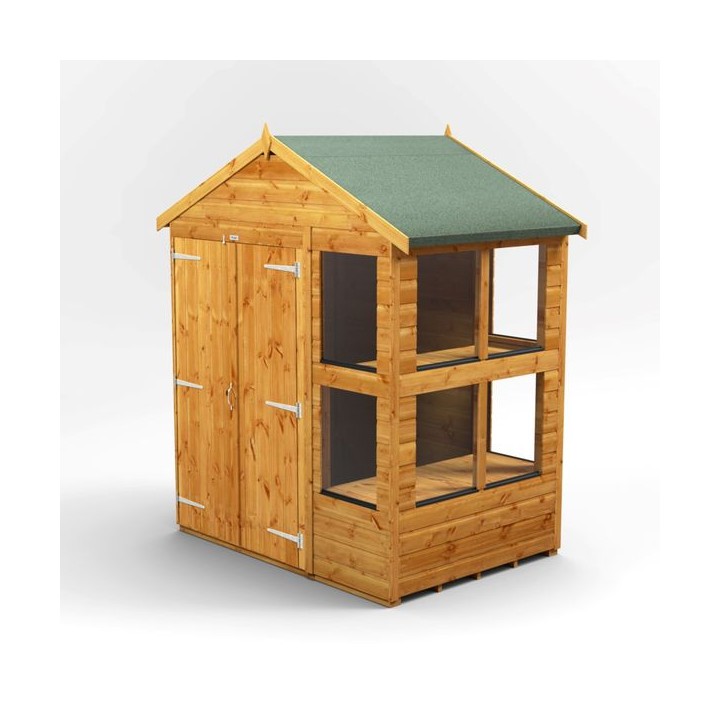 4 x 6 Power Apex Double Door Potting Shed