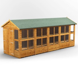 18 x 6 Power Apex Double Door Potting Shed