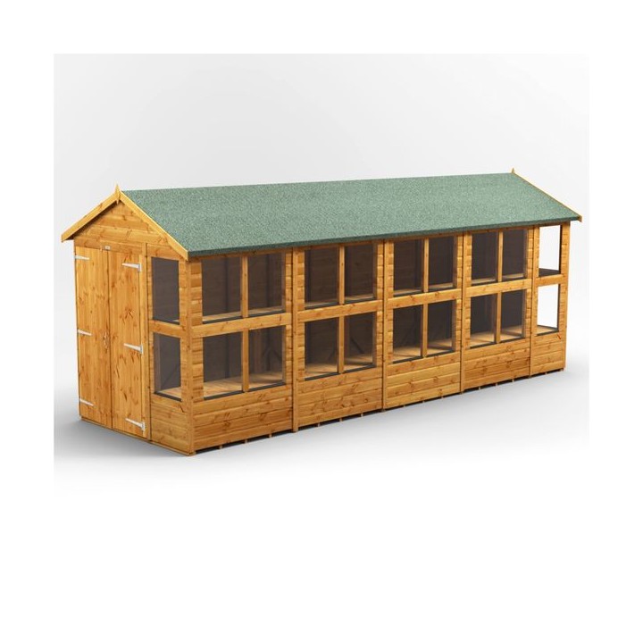 18 x 6 Power Apex Double Door Potting Shed
