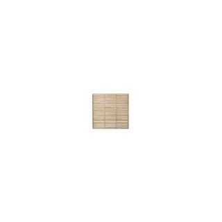Pressure Treated Contemporary Single Slatted Fence Panel 6ft x 6ft Pack of 5