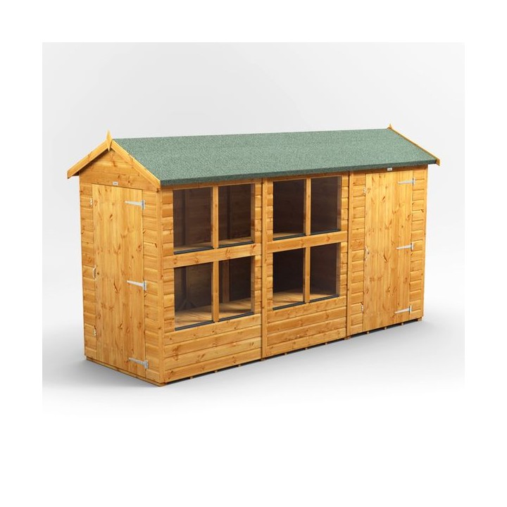 12 x 4 Power Apex Potting Shed With 4ft Side Store