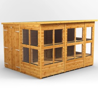 10 x 8 Power Pent Double Door Potting Shed