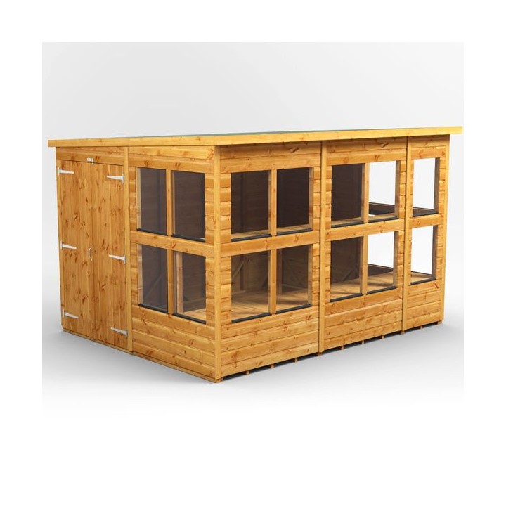 10 x 8 Power Pent Double Door Potting Shed