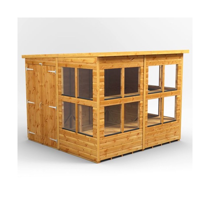 8 x 8 Power Pent Double Door Potting Shed
