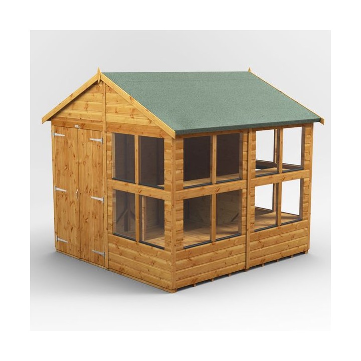 8 x 8 Power Apex Double Door Potting Shed