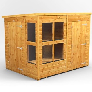 8 x 6 Power Pent Potting Shed With 4ft Side Store