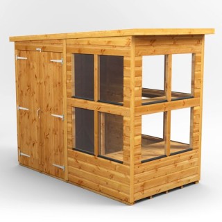 4 x 8 Power Pent Double Door Potting Shed