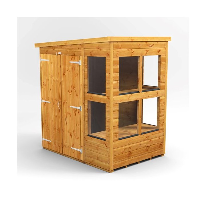 4 x 6 Power Pent Double Door Potting Shed