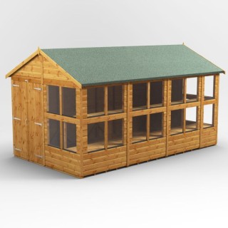 14 x 8 Power Apex Double Door Potting Shed