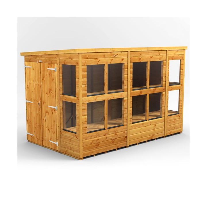 10 x 6 Power Pent Double Door Potting Shed