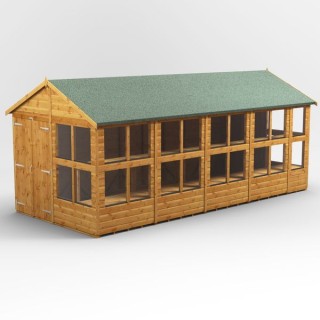 18 x 8 Power Apex Double Door Potting Shed