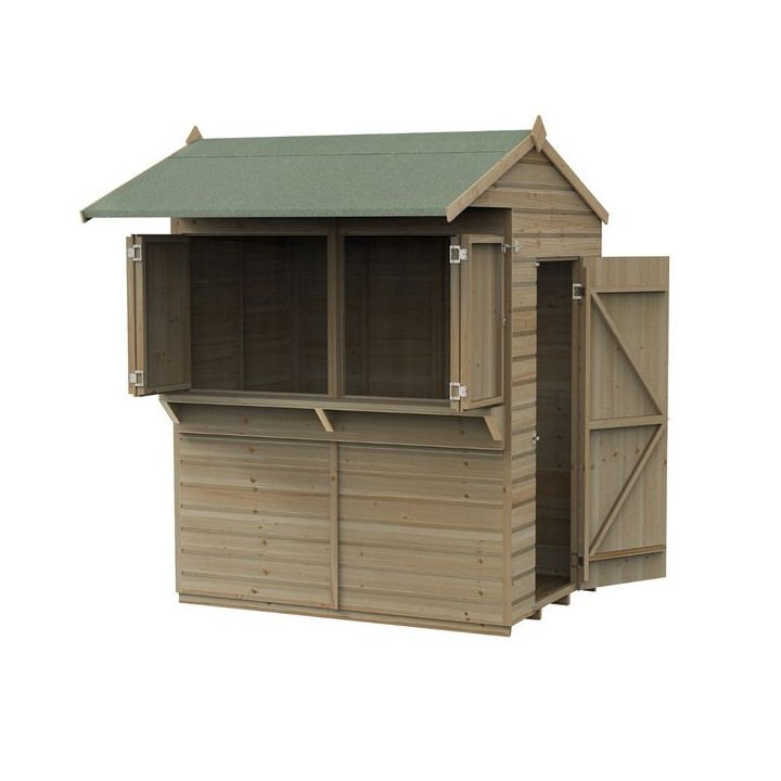 Forest Shiplap Pressure Treated 4 x 6 Apex Garden Bar