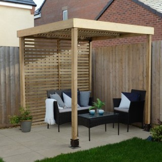 Forest Garden Modular Pergola with 1 Side Panel Pack
