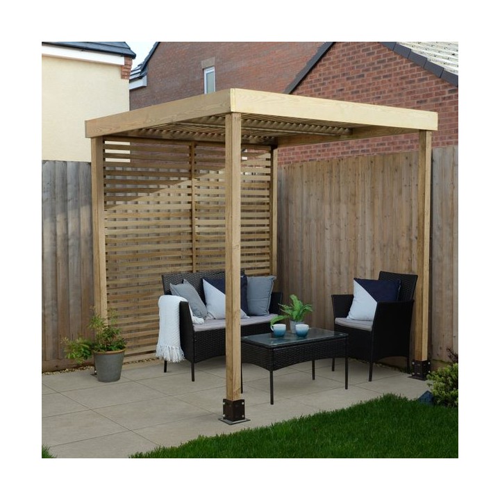 Forest Garden Modular Pergola with 1 Side Panel Pack