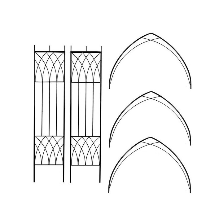 Abbey Modern Metal Rose Arch 1100mm Wide x 2286mm High ARA43