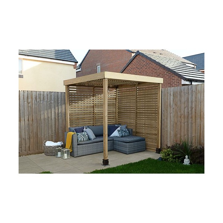 Forest Garden Modular Pergola with 2 Side Panel Pack
