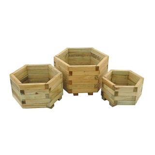 York Hexagonal Planter Set of 3 Homedelivery
