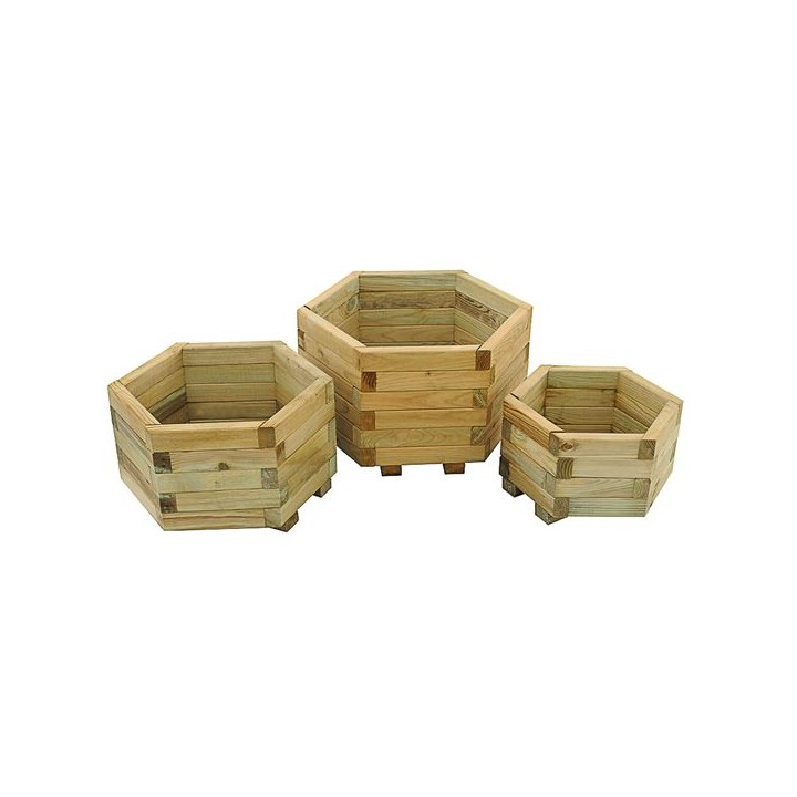 York Hexagonal Planter Set of 3 Homedelivery