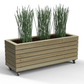Linear Planter - Long with Wheels Home Delivery