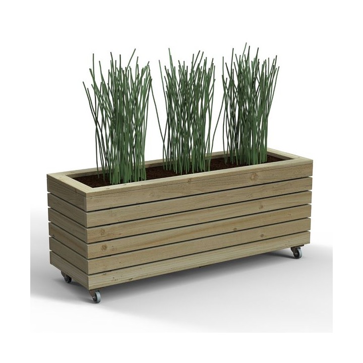 Linear Planter - Long with Wheels Home Delivery