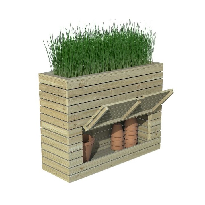 Linear Planter - Tall with Storage Home Delivery