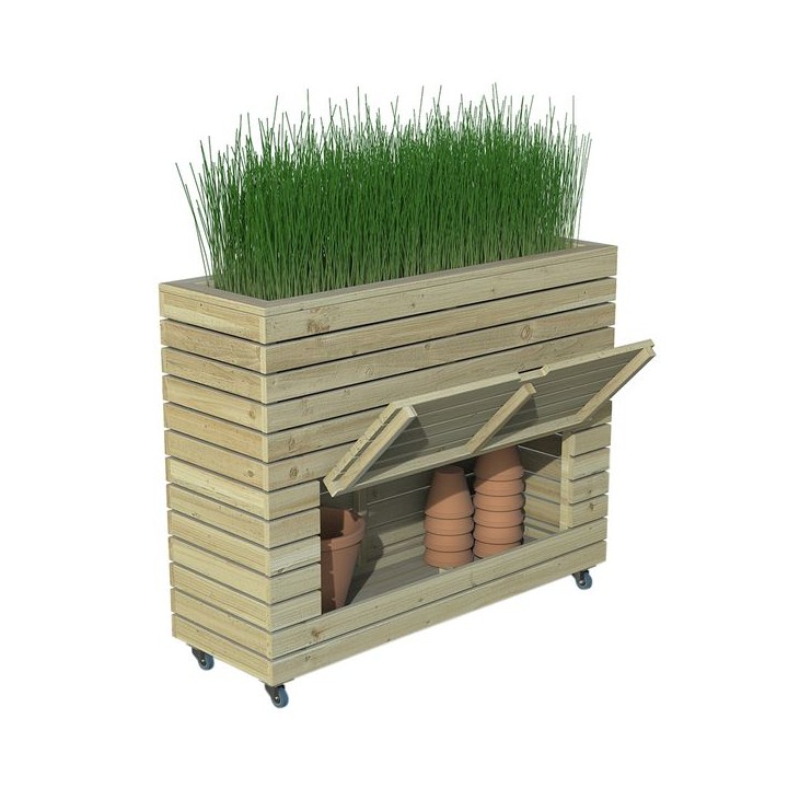 Linear Planter - Tall with Wheels Home Delivery