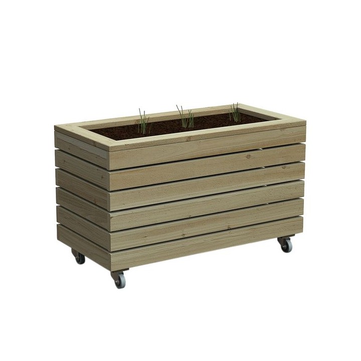 Linear Planter - Double with Wheels Home Delivery