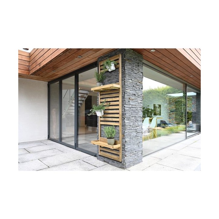 Forest Garden Slatted Wall Planter 2 Shelf 1800 x 600 x 35mm Home Delivered