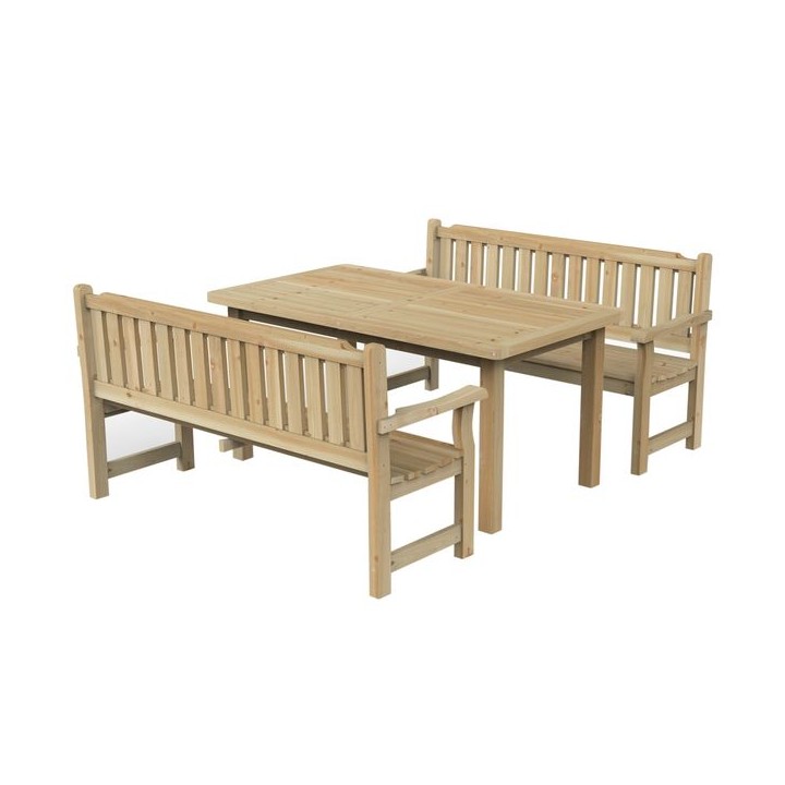 Rosedene Set 1- Table and Benches Home Delivery